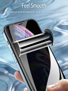 3Pcs Anti Spy Privacy Hydrogel Screen Protector, Full Coverage Bubble Free Easy Install Soft Non-Glass Film, Compatible With IPhone 18/17/16/15/14 Pro Max Duo - Black - View 8
