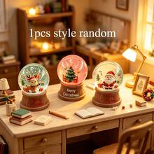 10pcs Winter Christmas Theme Miniature Ornaments, (Style Random) Miniature Christmas Crystal Ball, Suitable For Mini Scene Arrangement Decoration, Home Decor, Christmas, Halloween Gift Choice - Suitable For 18+ Years Old, For Decorative Use Only, Not A Children's Toy - A - View 6