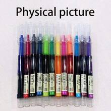12pcs Quick-Dry Neutral Color Ballpoint Pens - 0.5mm Needle Tip Carbon Ink Pens - Back To School Essentials For Students! Suitable For School And Office - Back To School Season Gift - A - View 8