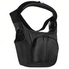 Multifunctional Stroller Storage Bag, Stroller Accessory, Baby Care Organizer, Multi-Pocket, Metal Hook, Universal Shoulder Strap, Daily Outings - Black - View 2