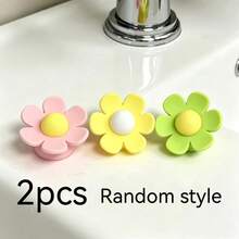 Cute Flower Silicone Sink Overflow Stopper, Random Color, 1pc/2pcs/3pcs Options, Bathroom Kitchen Basin Overflow Hole Plug, Leak-Proof Stopper - Color: Random - View 7