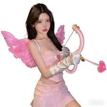 Valentine's Day Goddess Bow Cupid Bow Halloween Carnival Costume Party Cosplay Prop - Pink - View 3