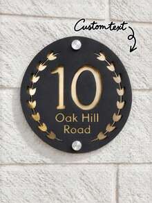 1pc Personalized Custom Double Layer Acrylic Cut Door Number Sign, Laser Cut Double Layer, Housewarming Gift, Daily Use, Door Number Indicator - Multicolor - View 1
