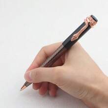 قلم حبر جاف 1 قطعة + 3 قطع عبوات إعادة تعبئة، قلم بتصميم ثعبان إبداعي مع مشبك معدني للتوقيع، للكتابة اليومية والمكتب - قلم حبر جاف - مشاهدة 6
