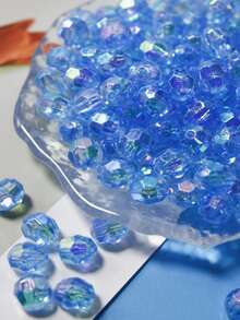 50pcs Fashionable Bright Resin Octagonal Ball Beads DIY Jewelry Necklace Bracelet Craft Making Accessories Loose Beads - Resin Beads - View 11