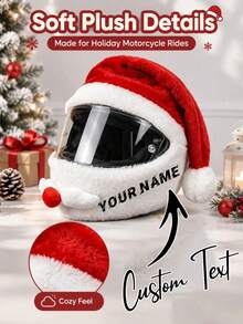 Vỏ bọc mũ bảo hiểm mô tô hình ông già Noel tùy chỉnh, bảo vệ mũ bảo hiểm full face bằng lông nhung Giáng Sinh, trang trí mũ bảo hiểm râu ông già Noel dễ thương và mũi đỏ, phụ kiện đồ bảo hộ lái xe ngày lễ cho người đi mô tô và xe tay ga - Nhiều màu - Xem 7