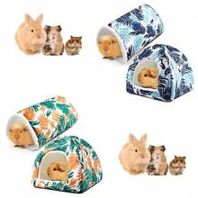 Hamster Cage, Guinea Pig Tunnel, Small Pet Hideout, Suitable For Tree Kangaroo, Hedgehog And Rabbit - Blue Leaf - View 1