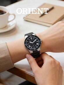 Orient Women's Quartz Watch, Black Dial With Roman Numerals, Multifunction Chronograph With Small Dial And Tachymeter Bezel, Sweet & Cool Style - Black - View 3