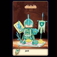 773PCS, Cute Medieval Knight Building Blocks Set, Poker Kingdom Spade J Knight Collectible Figure, DIY Micro Particle Building Blocks Model, Desktop Ornament Gift - 1 Item - View 5
