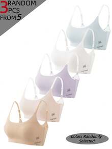 Randomly Shipped 3pcs/Set Teen Girls Underwear, Suitable For Outdoor, Home, Sports, Party, Casual Wear, Comfortable And Simple, For Middle School And High School Students - Multicolor - View 8