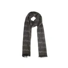 Emporio Armani Unisex Tassel Scarf With Allover Logo Print EM004238 AF21541 F6138 - Brown EM004238 AF21541 F6138 - View 10