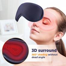 Máscara de ojos con control de temperatura de 3 niveles y masaje de vibración de 6 niveles (Azul profundo) - Azul Marino - Ver 5