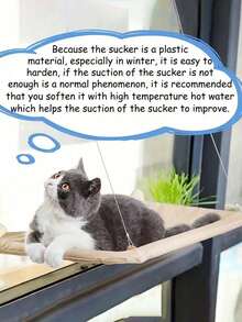 1pc Cat Hammock Hanging Cat Bed Window-Side Plastic Material Pet Bed For Cats And Small Dogs Window-Side Seat Fixing Device Weight Capacity 5kg Pet Accessories - one-size - View 7