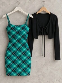 Women Two-Piece Outfits - Green - View 6