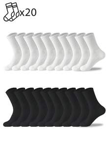 1/5/10/20 Pairs Unisex Long Tube Socks, Striped Casual Socks For Daily Wear, All-Season Sports Socks - Multicolor - View 13