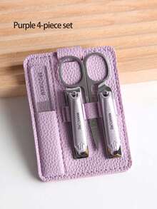 Exquisite Nail Clipper Set, Novel Complete Set Of Large, Medium And Small Nail Clippers Suitable For Home And Travel Use, Available In Red, Green, Beige And Purple - Multicolor - View 13