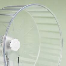 Silent Running Wheel For Hamsters, 22cm, Transparent Acrylic Material With Height Adjustable Structure. It Acts As Exercise Accessory For Different Kinds Of Small Pets. - View 3
