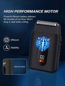 HIENA Men's Home Hair Clipper & Shaver Electric Set, Suitable For Styling, Hair Cutting, Facial Shaving, USB Fast Charging, LED Display, Comes With 4 Limit Combs, Easy For Beginners To Use, Ideal Home Gift (Buy 2pcs Hair Clipper Set Get Manual Razor Free) - Black - View 7