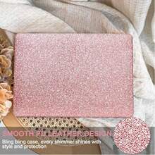 Shiny Sequin Hard Shell Laptop Protective Case, Shockproof & Scratch-Resistant PC Protective Cover, Ventilated Design, Multiple Colors & Sizes Available, Compatible With 13 13.3 13.6 14 15 16 Inch Laptops - View 2