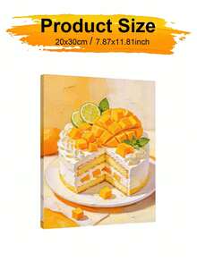Adult & Beginner Digital Oil Painting Kit, Mango Cake, Easy Acrylic Painting Supplies (Includes Brushes & Paints), Suitable For Home Decor, Ideal Gift For Holiday. - Sets - View 10