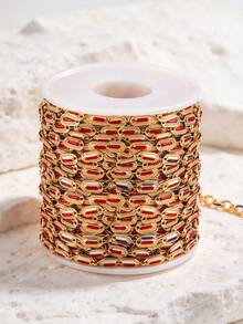 1-Meter Stainless Steel Colorful Square Link Necklace And Bracelet DIY Jewelry Making-Perfect For Women's Everyday Wear - Chain - View 2