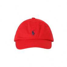 Polo Ralph Lauren 中性棒球帽，刺繡馬標，320552489003-OS - 紅色 320552489003-OS - 查看 3