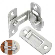 Door Lock Guard Latch Bolt 90 Degree Stainless Steel Toggle Latch Sliding Barn Door Lock Wine Cabinet Closet Right Angle Lock - A - View 4