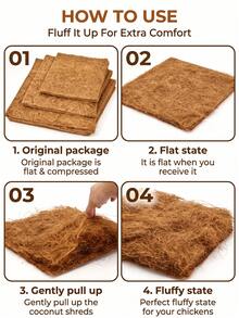 4/6/8pcs Mats, Artificial Grass Pads, Washable And Durable, Indoor/Outdoor Use, Suitable For Chickens And Pets, Fits Most Chicken Coops And Nesting Boxes, Pet Supplies, Gardening - Multicolor - View 4