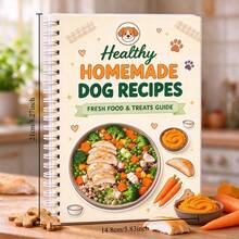 1 Book Healthy Homemade Dog Food Recipes Cooking Guide, Fresh Food And Dog Treats Making Guide, Simple Nutritious Homemade Dog Food, Suitable For Puppies And Adult Dogs, Natural Pet Meal Recipes - A5 - View 2