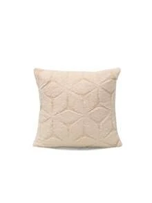 1pc Faux Rabbit Fur Pillow Case, Embossed Geometric Leaf Pattern Soft Fluffy Cushion Cover, Solid Warm Yellow Decorative Pillowcase, Suitable For Sofa, Bedroom, Living Room, Vintage Farmhouse Home, Warm Bed Head Pillowcase, Pillow Insert Not Included - Multicolor - View 12