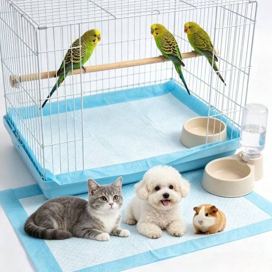 Pet Training Pads, Suitable For Cages And Home Environments | Multi-Layer Absorbent Pads, Odor-Absorbing And Easy To Clean - Suitable For Birds, Cats, Dogs And Other Pets