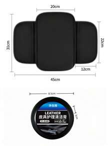 1 Set Universal Car Armrest Box Heightening Pad, Car Storage Hanging Bag And Car Interior Care Cream, Memory Foam Armrest Box Pad, All-Season Use, Car Storage Bag, Universal For All Car Models, Heightened Armrest Box, Organize Car Interior Clutter - Black - View 11
