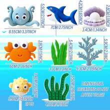 8pcs Purple Mermaid Cake Decoration Set, Including Shells, Mermaid Tails, Starfish Decorations, Will Bring Unparalleled Joy And The Most Beautiful Moments To Your Family And Friends. Bring Dreamy And Beautiful Decorations To Your Party. (Please Use With Tray And White Sticks) - Multicolor - View 17