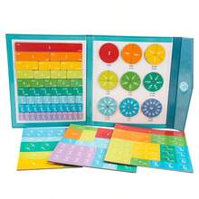 1Set Magnetic Fraction Book, Wooden Math Fraction Manipulatives, Montessori Fraction Game, Addition Subtraction Teaching Aid, Homeschool Early Educational Toy Gift For Kids Age 3+ - Multicolor - View 10