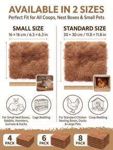4/6/8pcs Mats, Artificial Grass Pads, Washable And Durable, Indoor/Outdoor Use, Suitable For Chickens And Pets, Fits Most Chicken Coops And Nesting Boxes, Pet Supplies, Gardening - Multicolor - View 5
