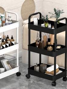 Multifunctional Rolling Storage Cart - Universal Storage Solution For Kitchen, Living Room And Bedroom - Can Store Stationery, Snacks, Small Items - Durable Plastic Material, Multi-Purpose Trolley, Vertical Storage Rack - Multicolor - View 1