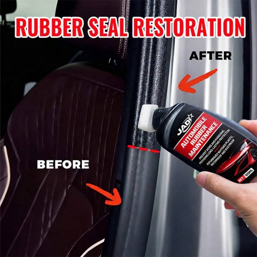Rubber Seal Protector - Prevents Sticking & Cracking | Restores Color & Flexibility | Reduces Noise & Extends Life | Suitable For Car Doors, Windows, Trunk & Engine Compartment - 100ml - View 1