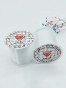 Transparent Nylon Invisible Thread 5500cm/2165.35in, Suitable For Balloon Hanging, Beading, Christmas Wreath And Birthday Party Decoration, Smooth Texture, Essential For Party Decoration - White - View 5