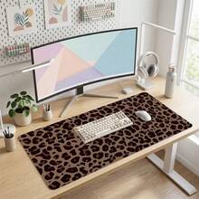 Large Brown Leopard Mouse Pad For Gaming Office Home Desk Mat Rubber Base PC Laptop Study Desk Mat Computer Keyboard Pad Non Slip Smooth Surface Office Home Gaming Desk Accessories - View 7