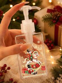 Nutcracker 透明真空泵瓶 | 秋季可補充壓泵瓶，防漏塑膠旅行分裝瓶；旅行泡泡分裝瓶－透明塑膠材質，無香料、不含乳膠（適用於乳液和底妝），適用於洗手液、牙膏、洗髮精、潤髮乳等；旅行必備，透明旅行化妝品容器（適用於底妝、保濕霜等）－僅限手洗，省空間設計，適合日常居家使用，萬聖節居家裝飾 - 彩色 - 查看 7