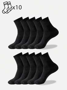 1/5/10/20 Pasang Kaos Kaki Pria Setengah Betis, Kaos Kaki Kasual Kompresi Serbaguna untuk Semua Musim, Olahraga Anti Selip Peredam Guncangan - MultiWarna - View 20