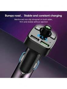 Bluetooth 5.0 Car Transmitter Receiver MP3 Player QC3.0 PD Type‑C Dual USB 3.1A 2.1A Fast Charger For Car Audio Music Playback - Black - View 5