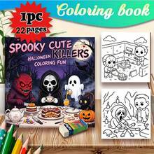 1 Set 4 Books 22 Pages Thick Paper Halloween Coloring Books, Carnival ...