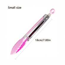 1pc Small Kitchen Tongs, 7 Inch Mini Food Clips, Heat-Resistant Nylon Head, Suitable For Cooking, Serving Food, Grilling, Roasting, Salad, Kitchen Supplies, Baking Tools - Multicolor - View 12