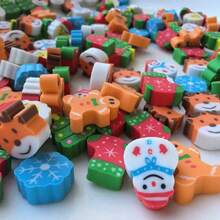 50pcs Creative Christmas Erasers - Random Styles - Student Stationery Prizes - Christmas Stationery Small Gifts - Multicolor - View 8