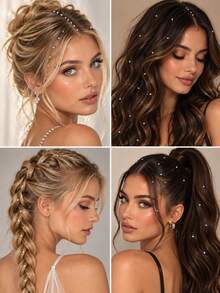 3Pcs/4Pcs/7Pcs Shiny White Diamond Rhinestone Face Decoration Sticker Set With Tweezers, Suitable For Rave Accessories, Y2K, Christmas Makeup, Party, Photography, Evening Party Atmosphere Styling,Eye Fair Decor - White - View 6