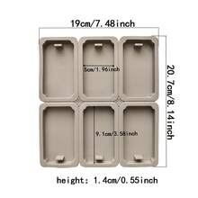 6-Hole Rectangular Block Scented Hanging Silicone Mold For DIY Plaster, Resin Pendants, And Detachable Soap Making Scented Wax Sachet Mold - Multicolor - View 8