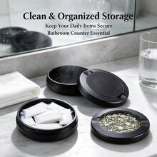 1pc Customized Text Engraved Aluminum Alloy Double Layer Storage Tin Box - Metal Storage Box With Snap Lid, Durable And Corrosion Resistant, Suitable For Cosmetics And Small Accessories - Multicolor - View 8