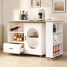 Storage Islands & Carts - Natural and White - View 3