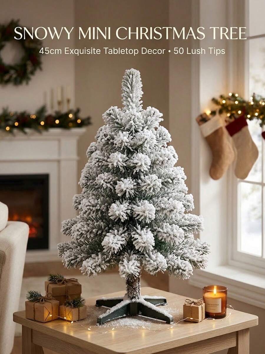 Christmas Tree Desktop Mini Pine Tree, Holiday Tabletop Decoration, Suitable For Holiday Scene Arrangement, Christmas Party Centerpiece, Suitable For Placement On Tables, Shelves, Windowsills, Living Rooms, Apartments, Winter Home Display Decoration